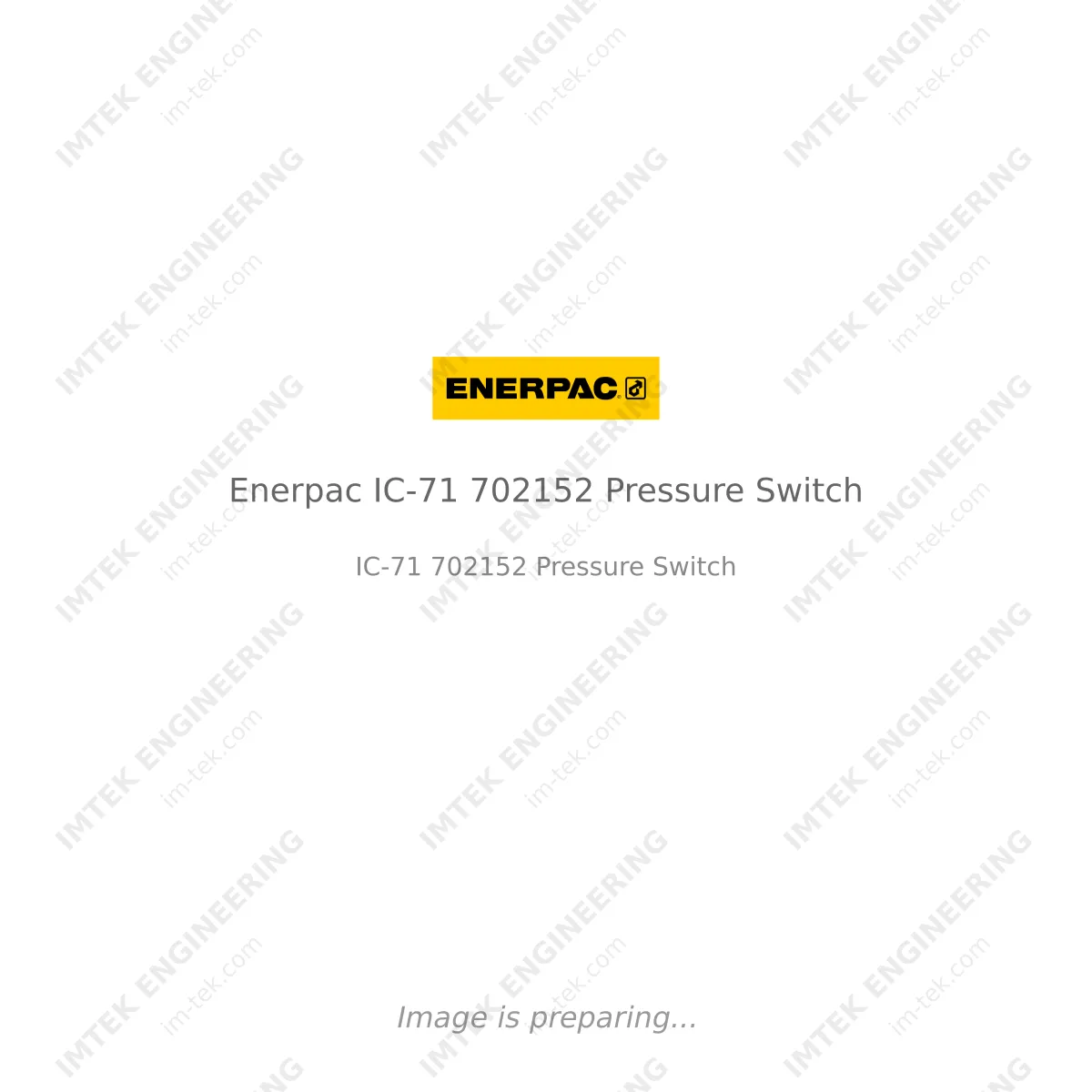 Enerpac Enerpac IC-71 702152 Pressure Switch - IC-71 702152 Pressure Switch