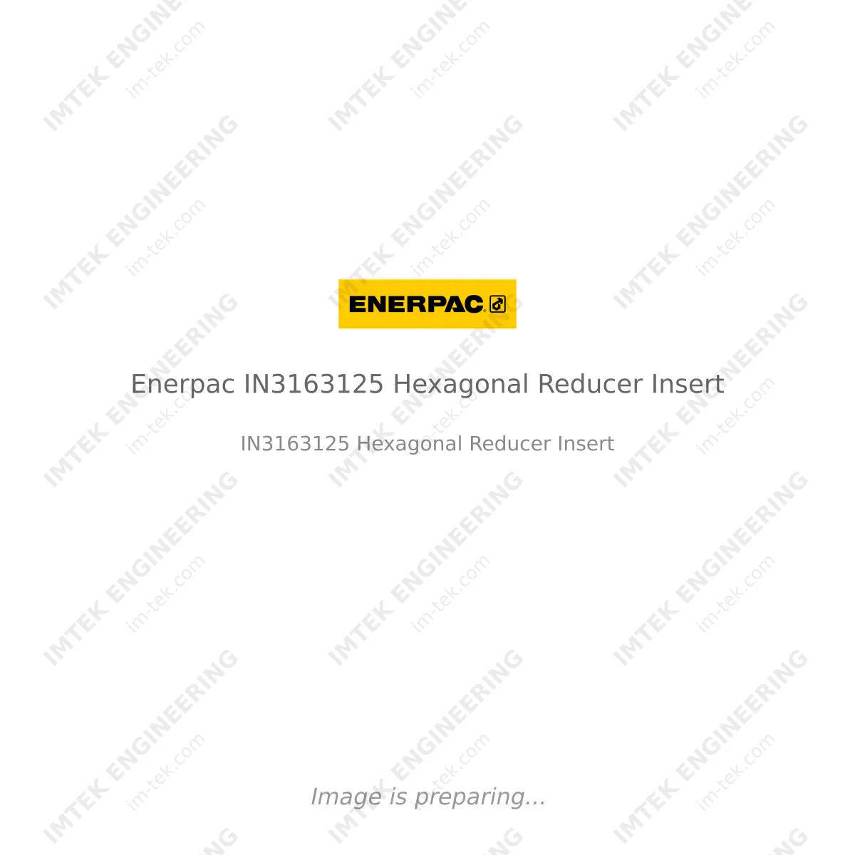 Enerpac Enerpac IN3163125 Hexagonal Reducer Insert - IN3163125 Hexagonal Reducer Insert