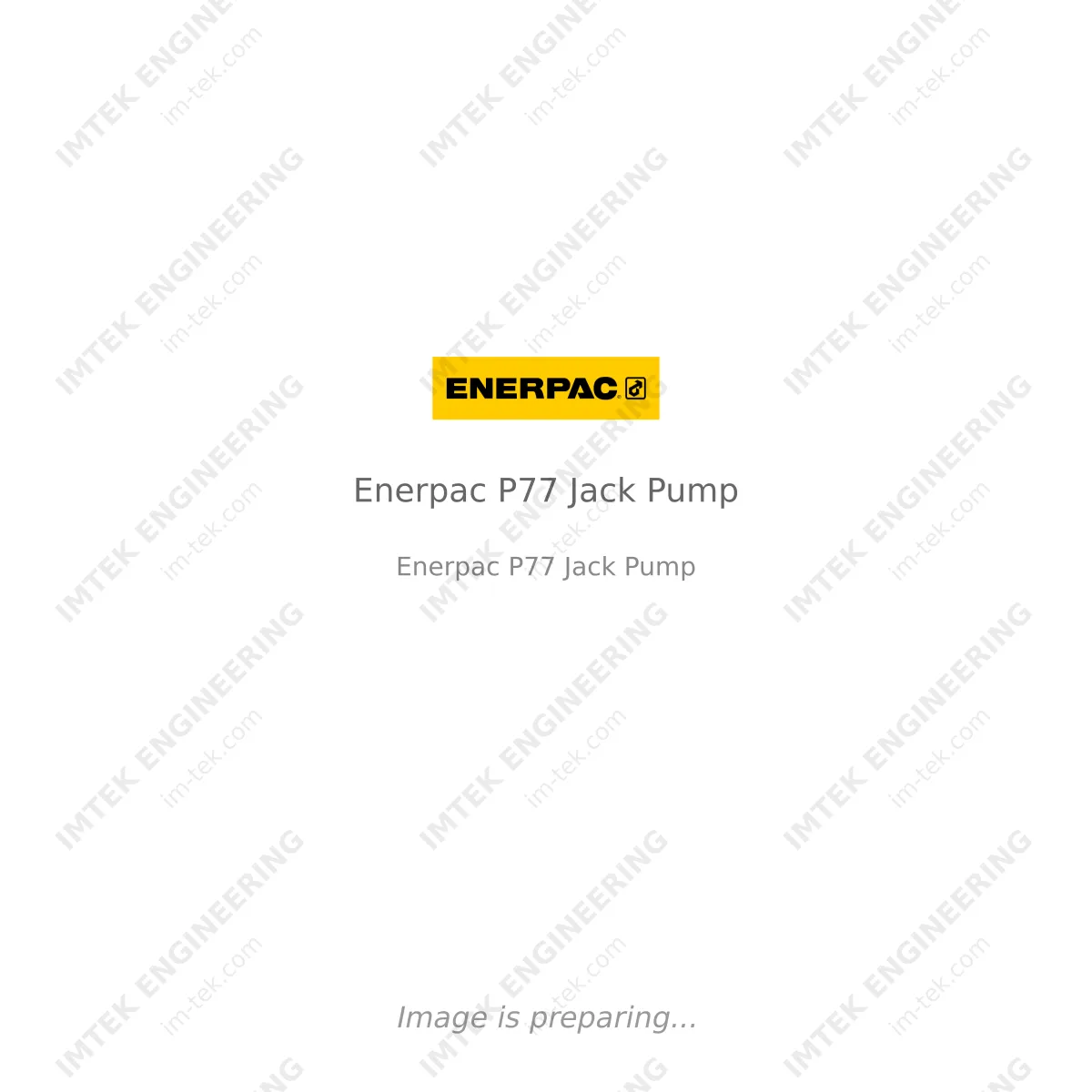 Enerpac Enerpac P77 Jack Pump - Enerpac P77 Jack Pump