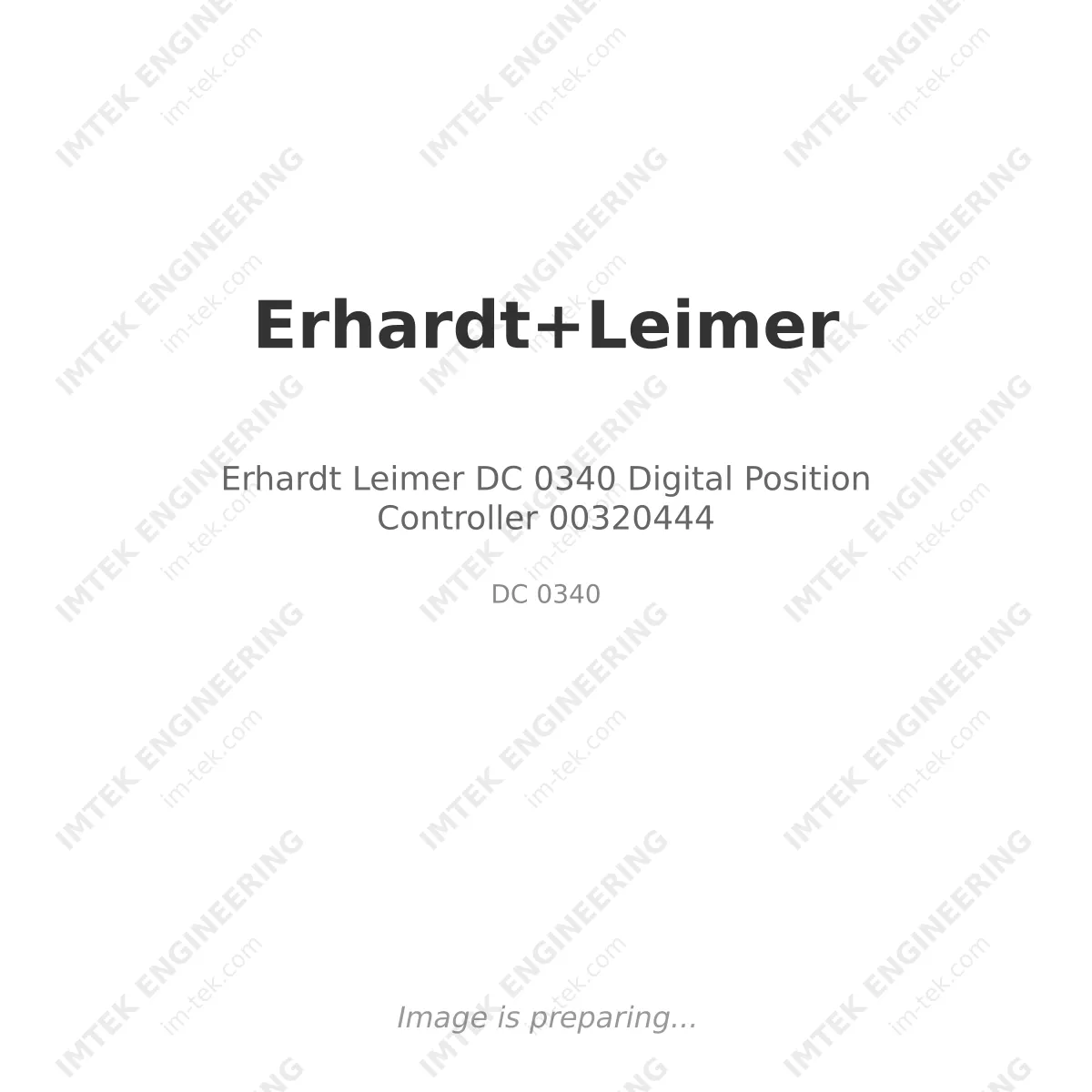 Erhardt+Leimer Erhardt Leimer DC 0340 Digital Position Controller 00320444 - DC 0340