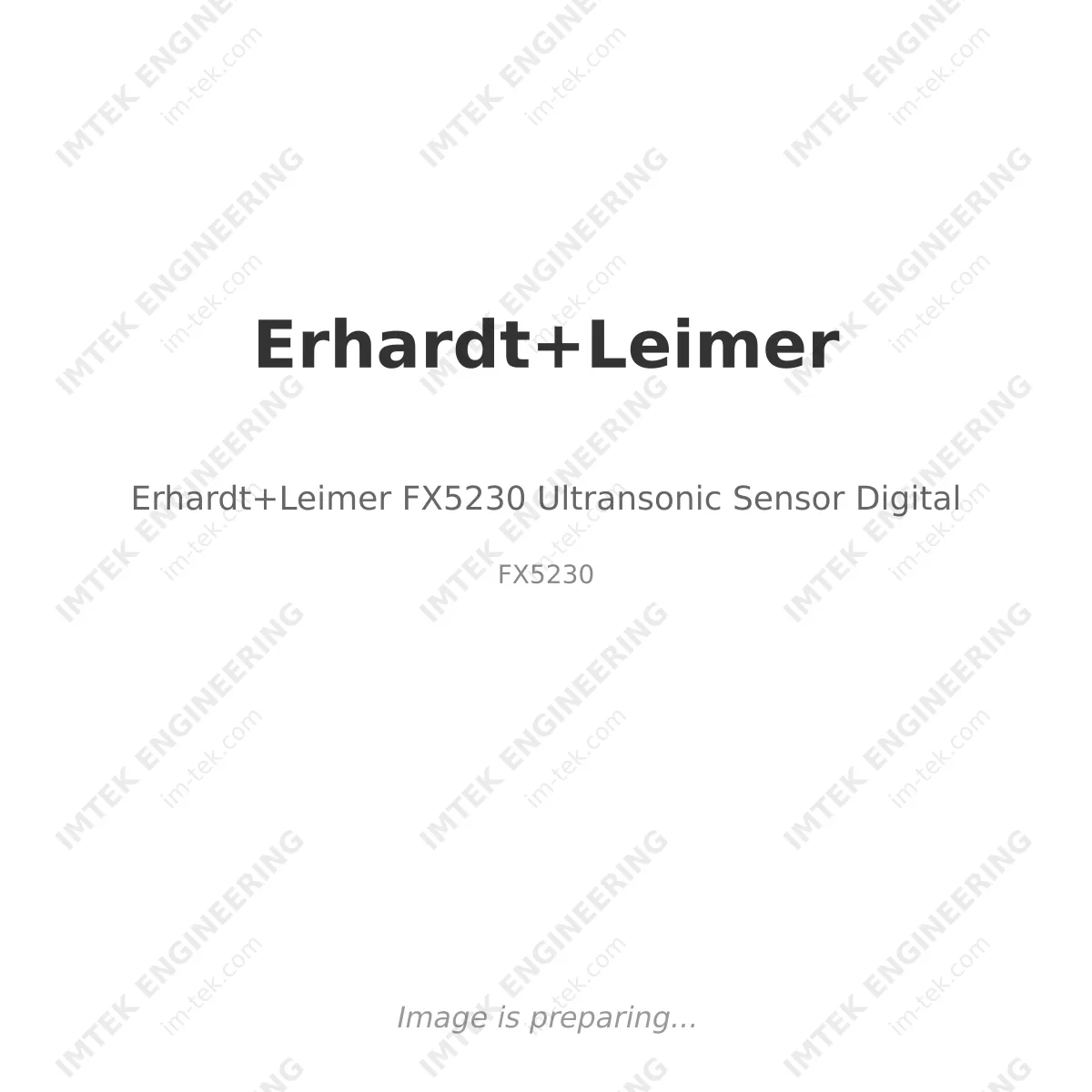 Erhardt+Leimer Erhardt+Leimer FX5230 Ultransonic Sensor Digital - FX5230