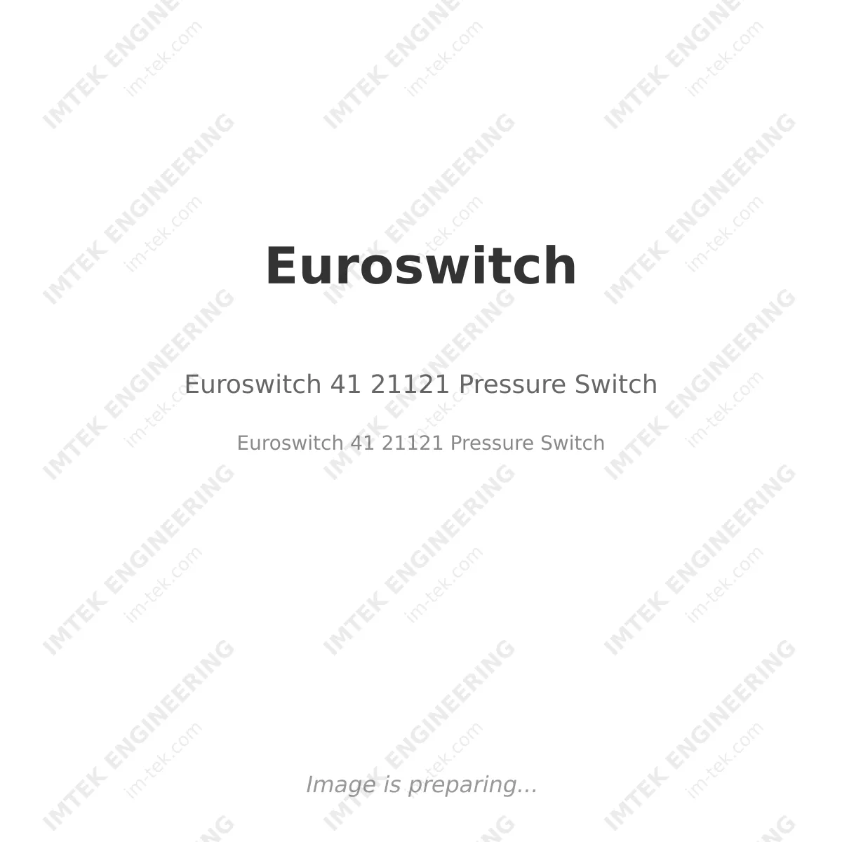 Euroswitch Euroswitch 41 21121 Pressure Switch - Euroswitch 41 21121 Pressure Switch