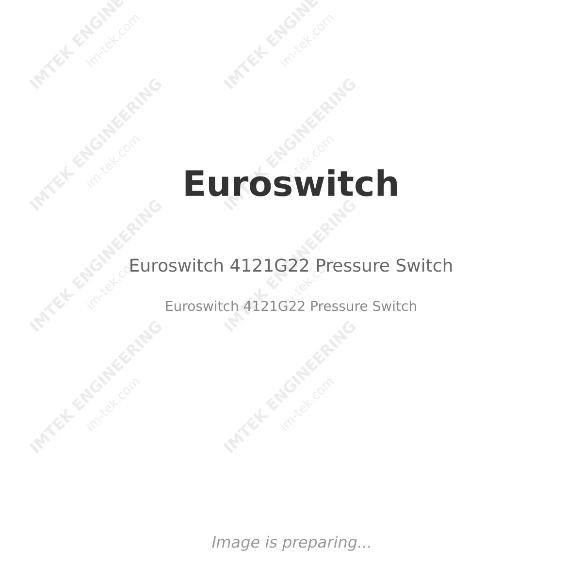 Euroswitch Euroswitch 4121G22 Pressure Switch - Euroswitch 4121G22 Pressure Switch