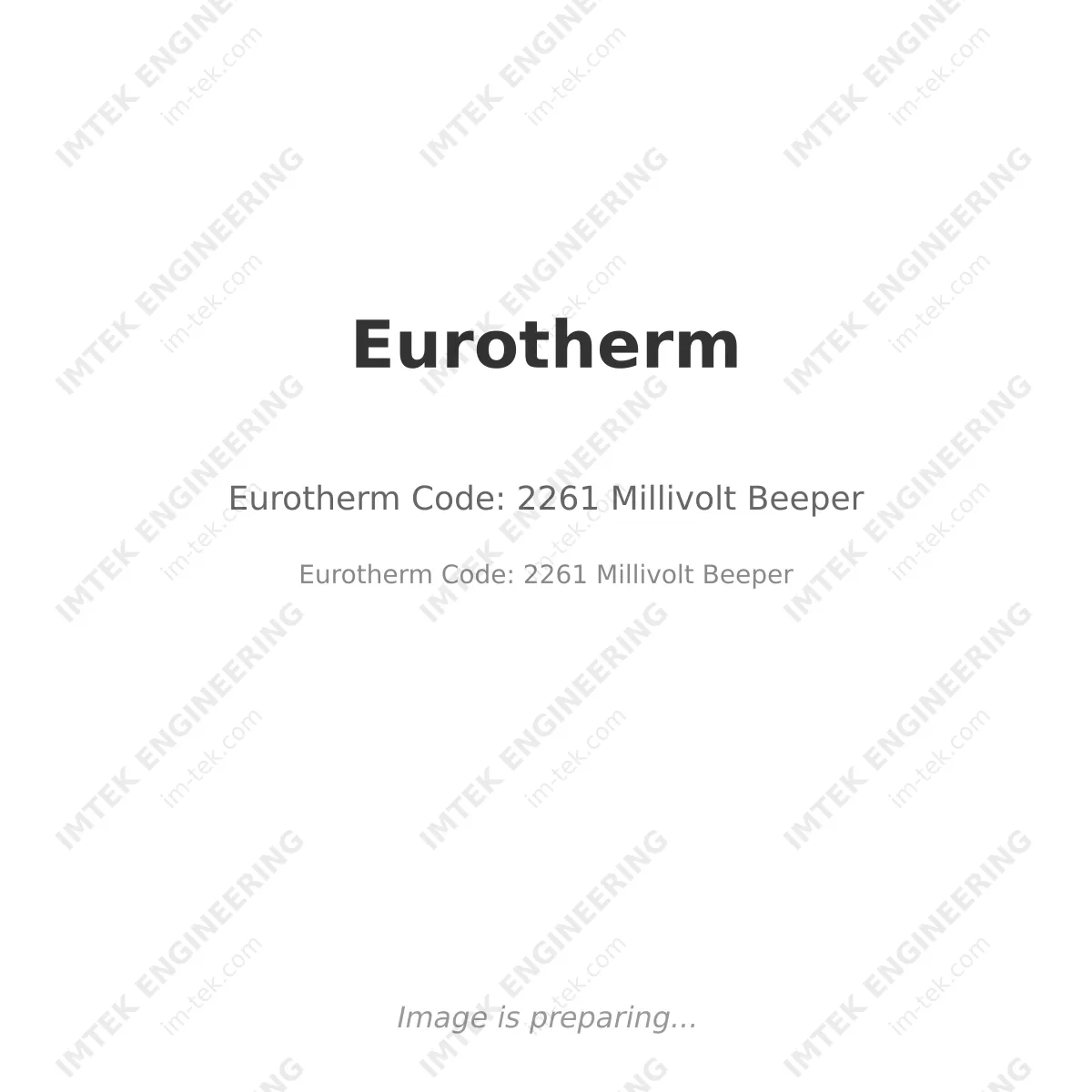 Eurotherm  Eurotherm Code: 2261 Millivolt Beeper - Eurotherm Code: 2261 Millivolt Beeper