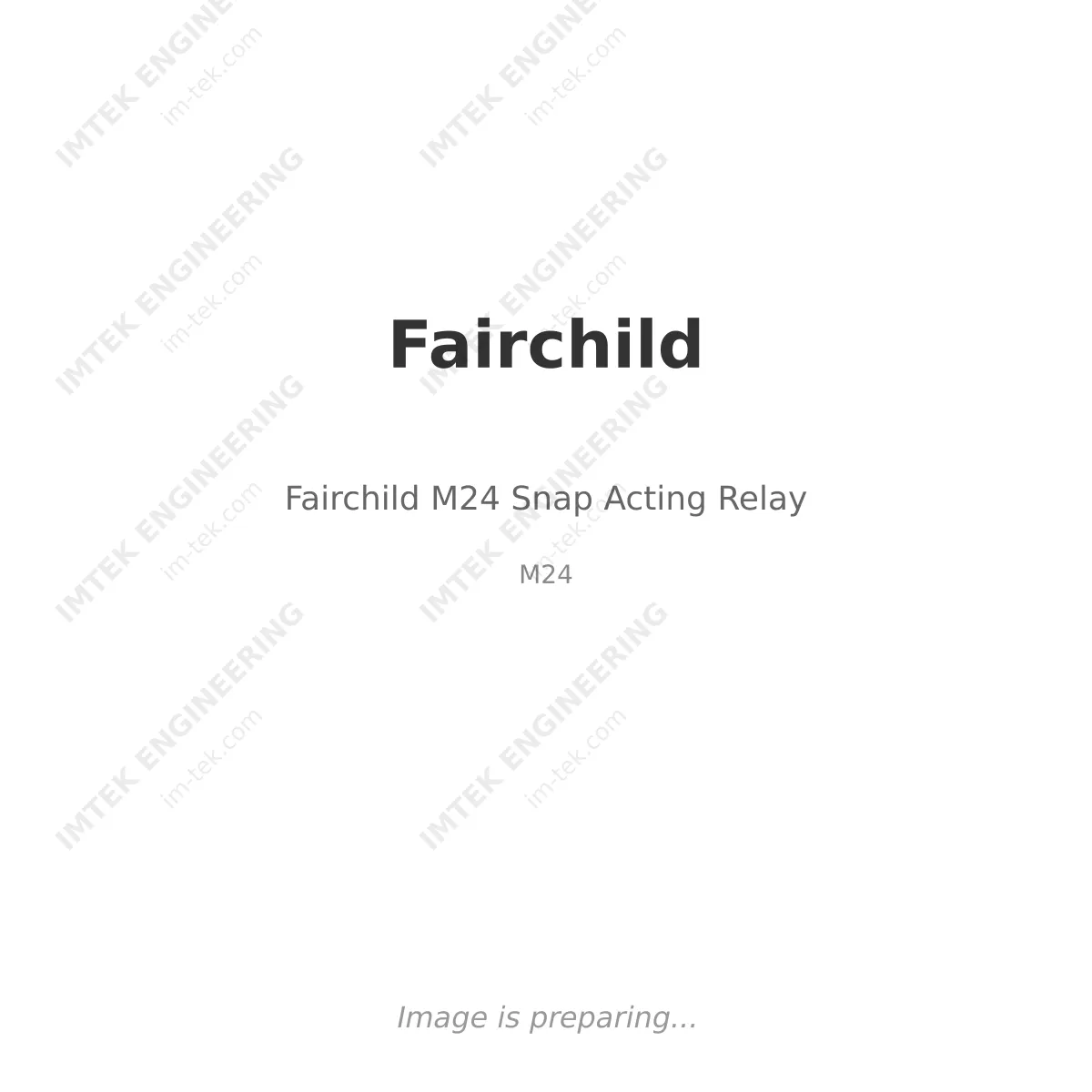 Fairchild Fairchild M24 Snap Acting Relay - M24