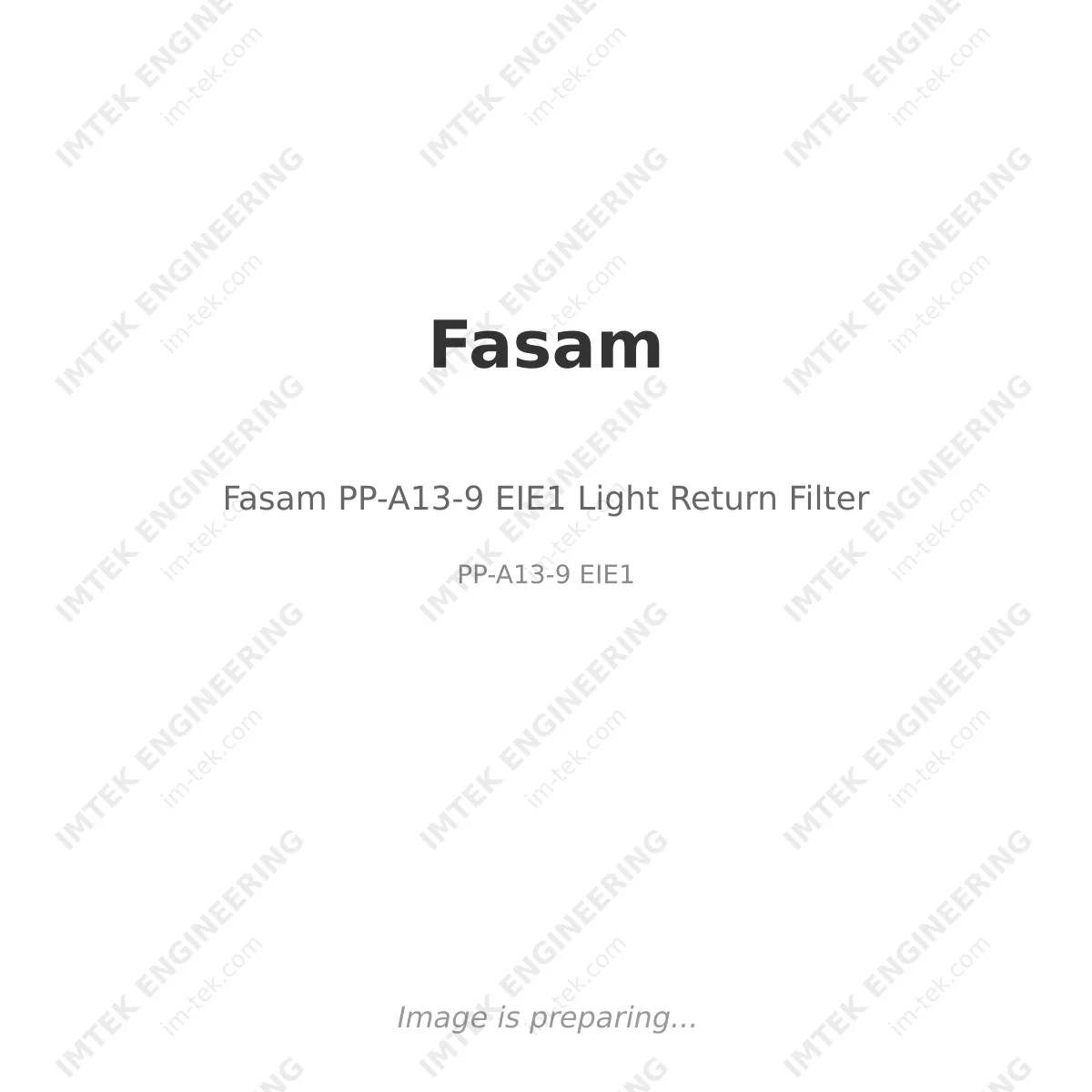 Fasam Fasam PP-A13-9 EIE1 Light Return Filter - PP-A13-9 EIE1