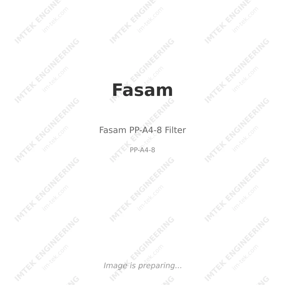 Fasam Fasam PP-A4-8 Filter - PP-A4-8