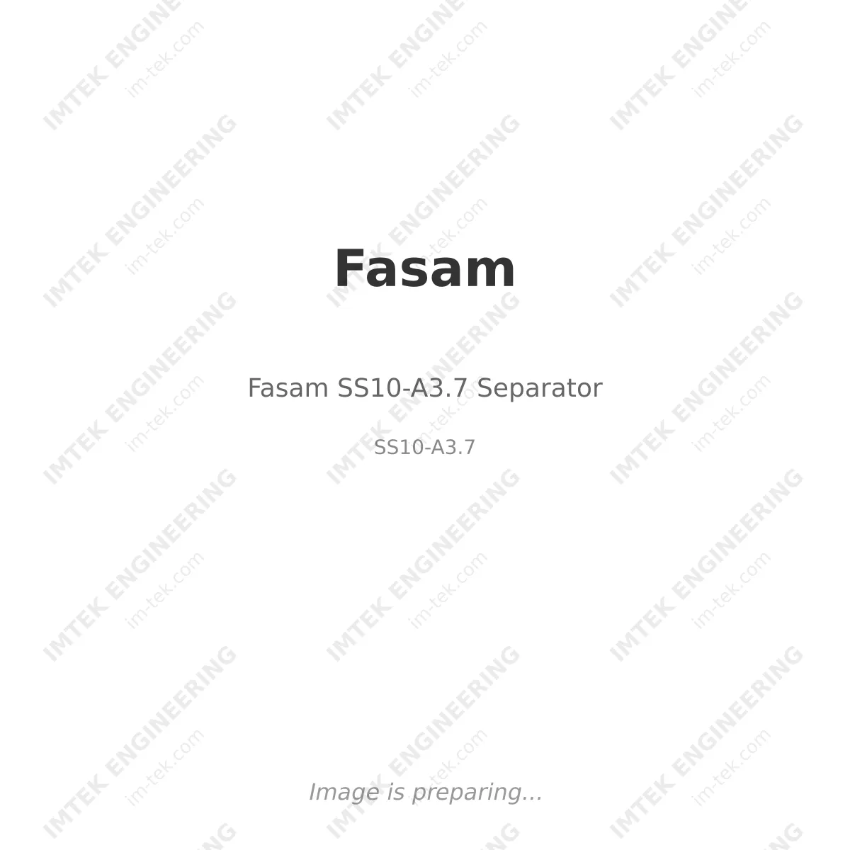 Fasam Fasam SS10-A3.7 Separator - SS10-A3.7