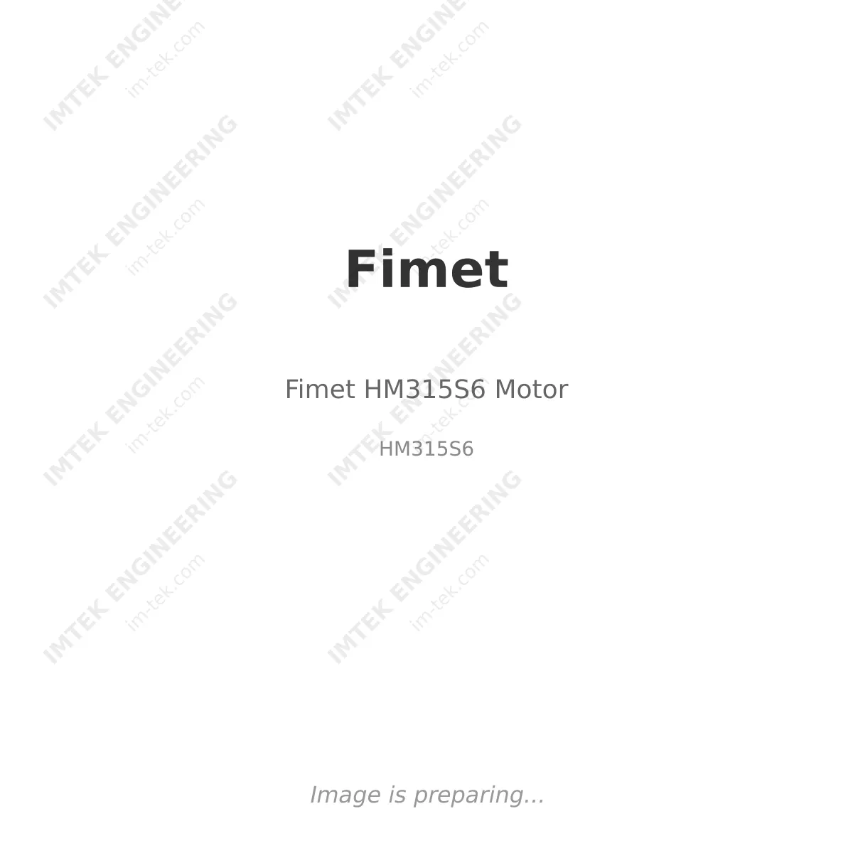 Fimet Fimet HM315S6 Motor - HM315S6