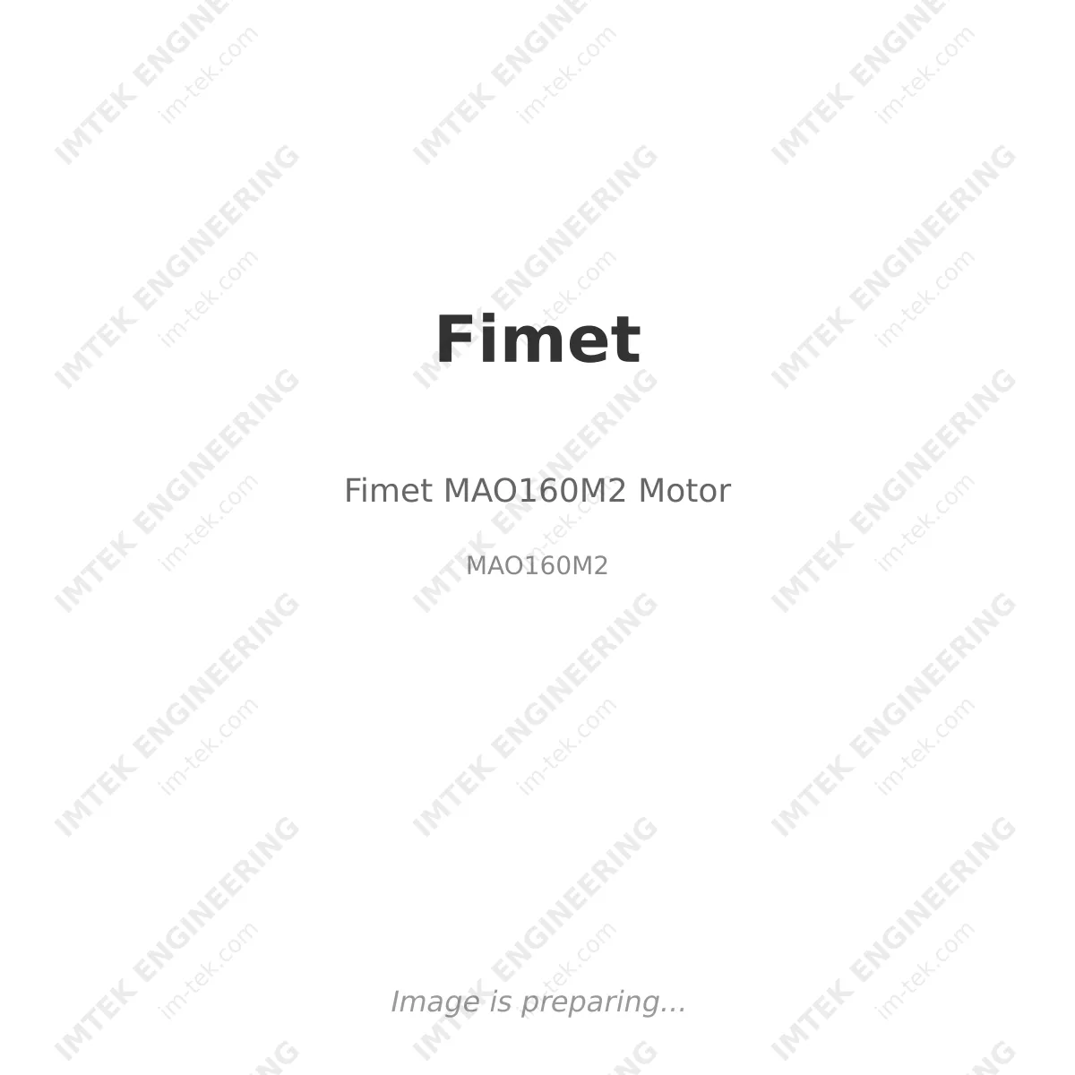 Fimet Fimet MAO160M2 Motor - MAO160M2