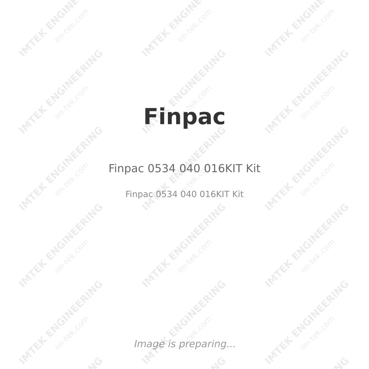 Finpac Finpac 0534 040 016KIT Kit - Finpac 0534 040 016KIT Kit