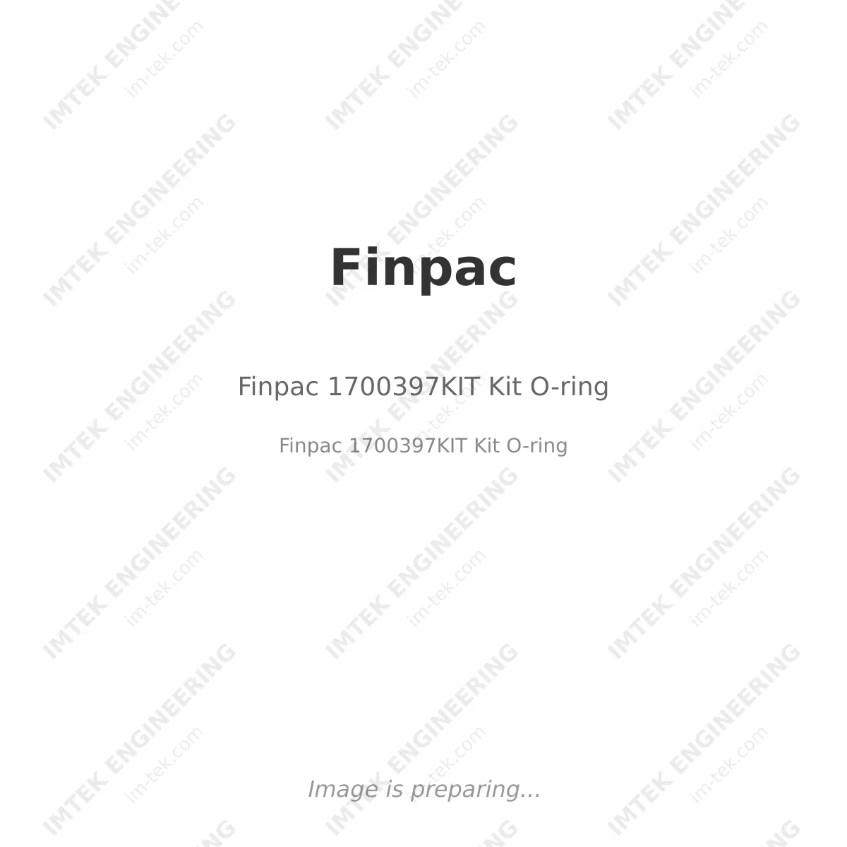 Finpac Finpac 1700397KIT Kit O-ring - Finpac 1700397KIT Kit O-ring
