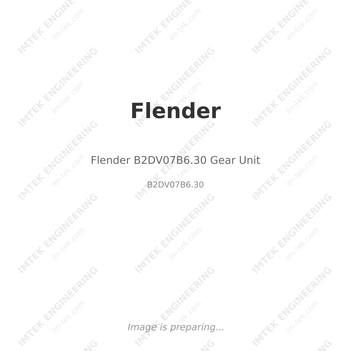 Flender Flender B2DV07B6.30 Gear Unit - B2DV07B6.30