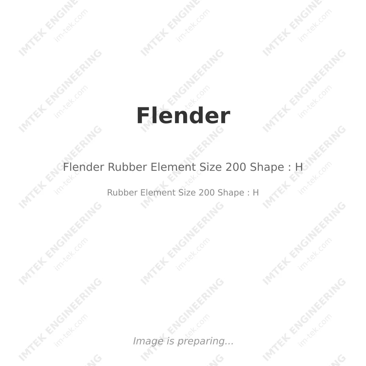 Flender Flender Rubber Element Size 200 Shape : H - Rubber Element Size 200 Shape : H