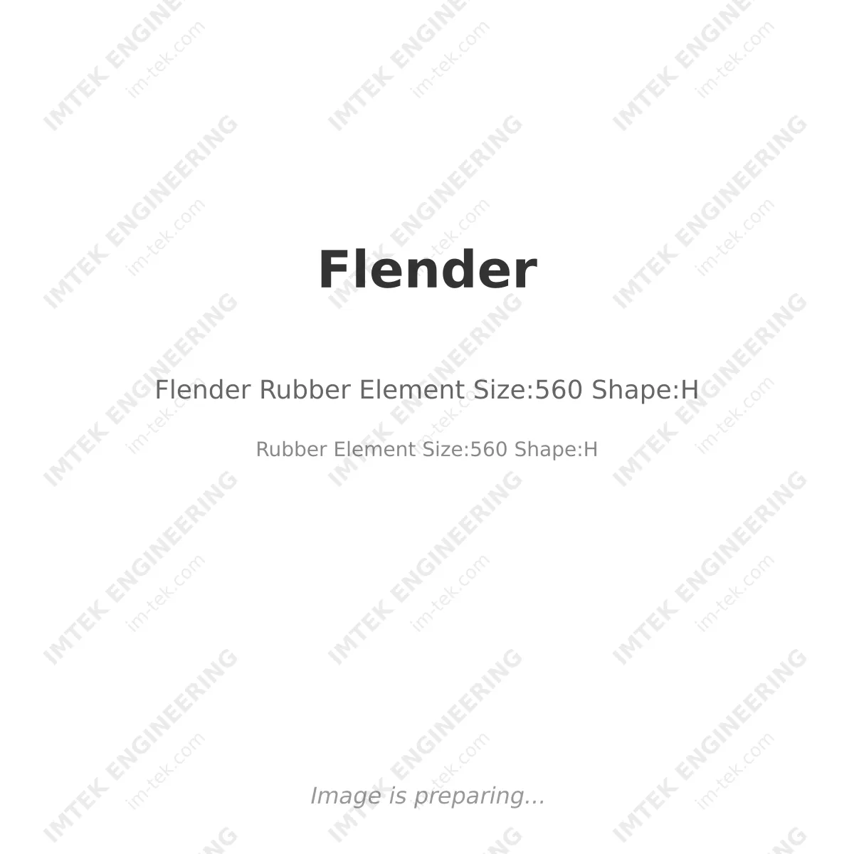 Flender Flender Rubber Element Size:560 Shape:H - Rubber Element Size:560 Shape:H