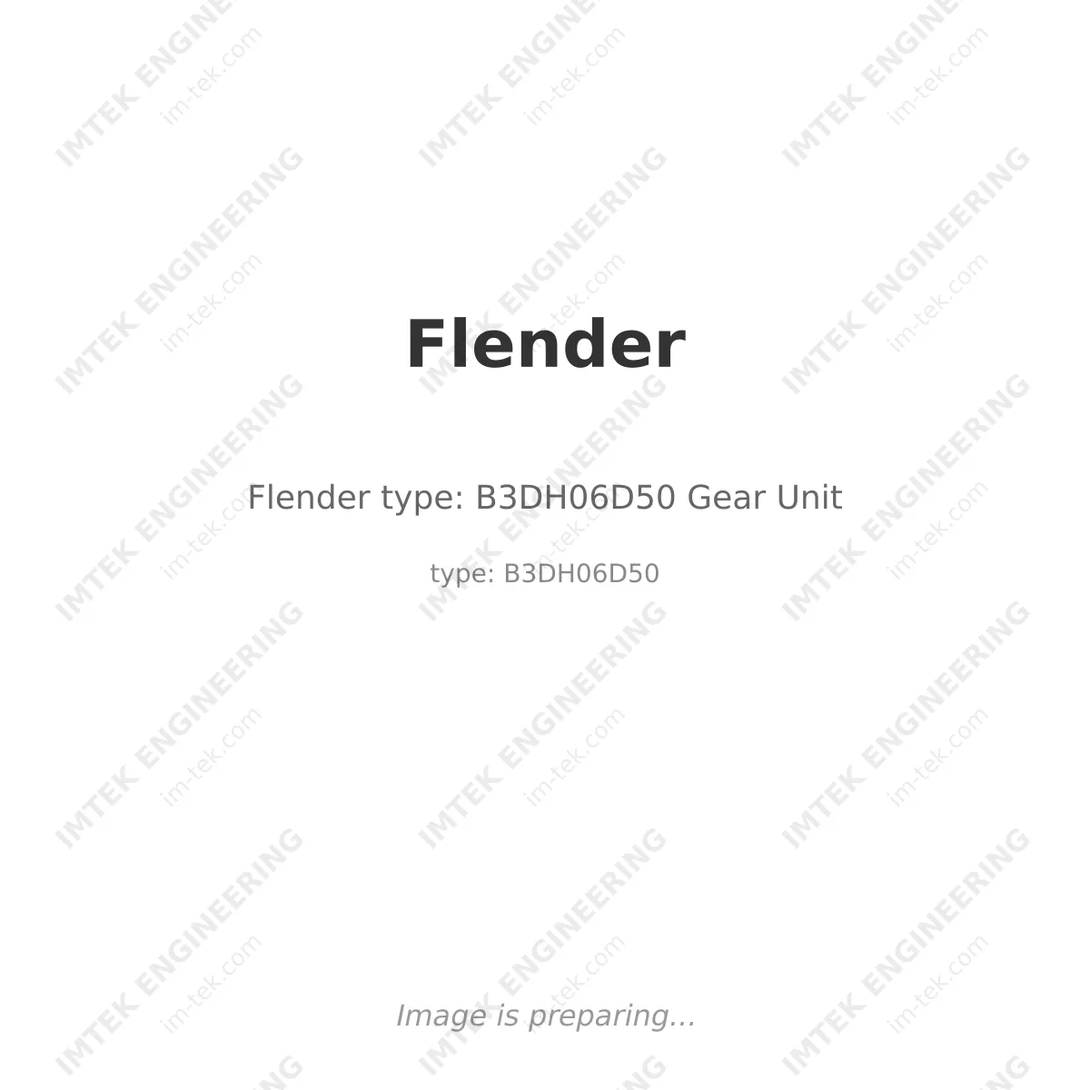 Flender Flender type: B3DH06D50 Gear Unit - type: B3DH06D50