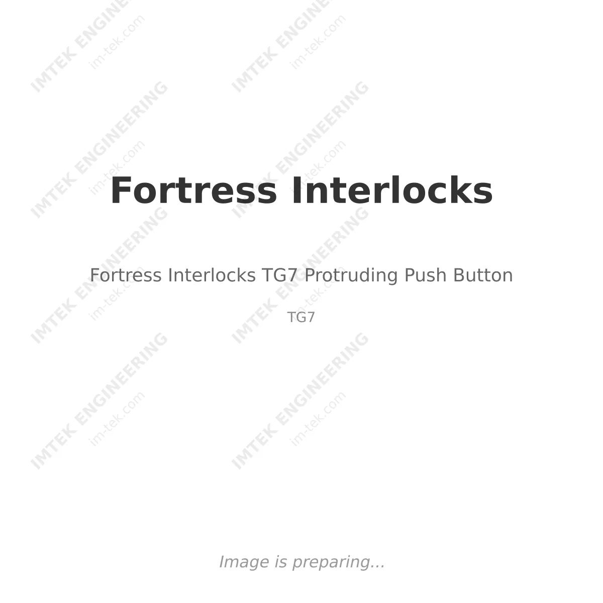 Fortress Interlocks Fortress Interlocks TG7 Protruding Push Button - TG7