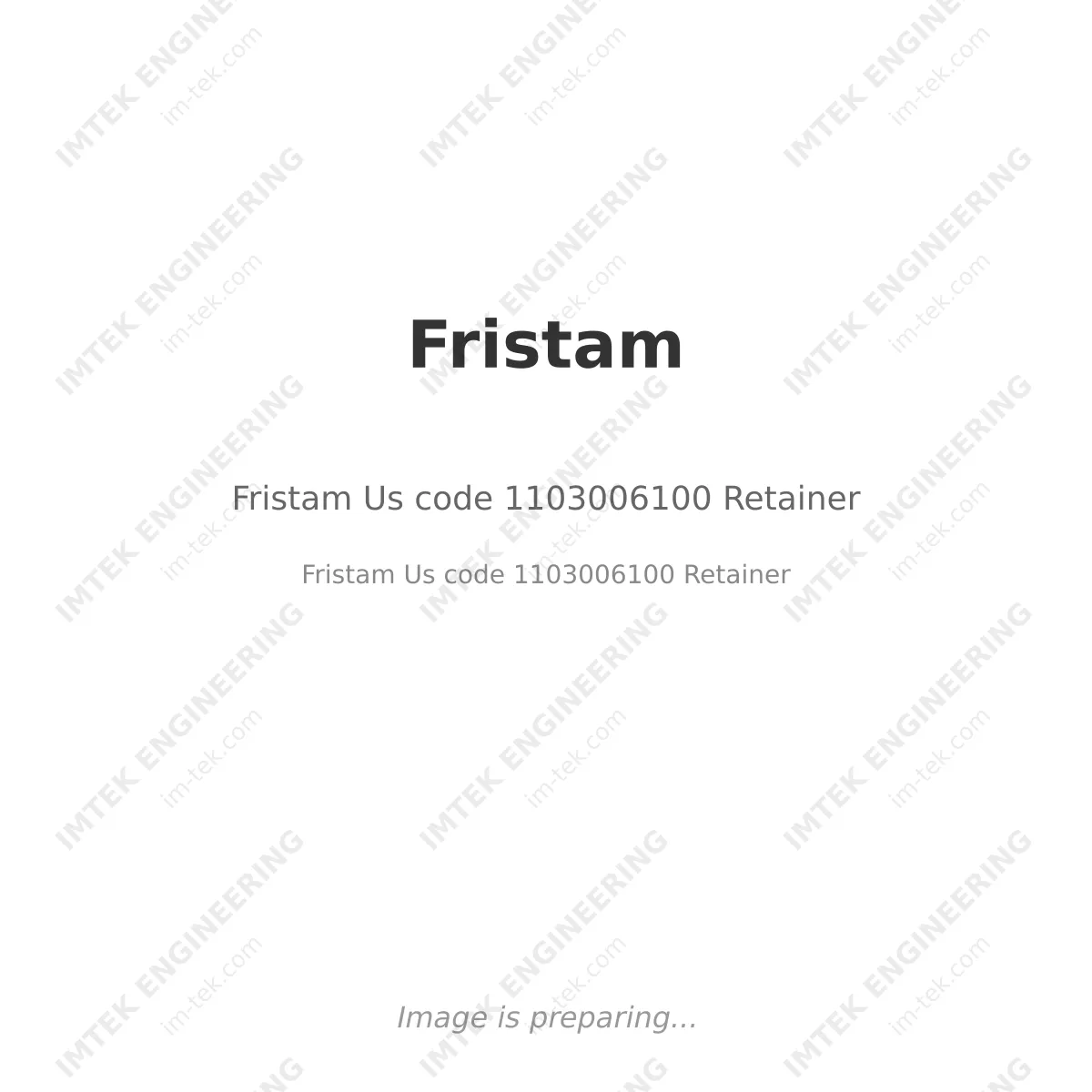 Fristam Fristam Us code 1103006100 Retainer - Fristam Us code 1103006100 Retainer