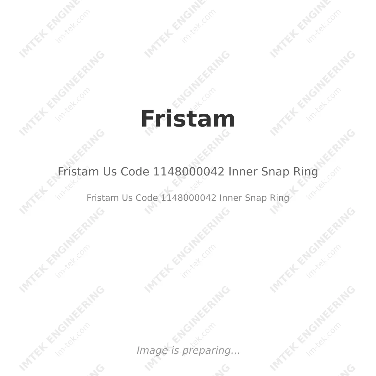 Fristam Fristam Us Code 1148000042 Inner Snap Ring - Fristam Us Code 1148000042 Inner Snap Ring