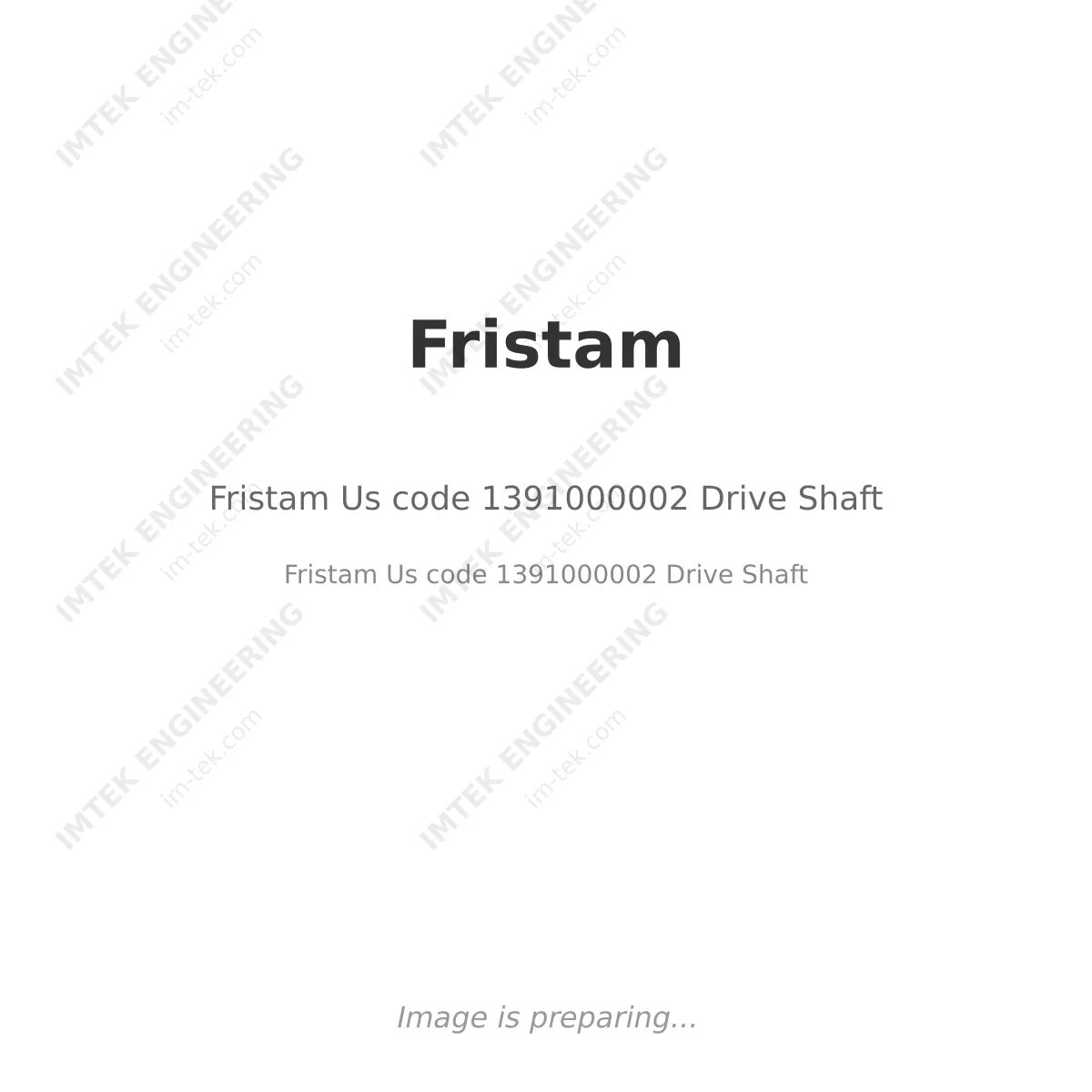 Fristam Fristam Us code 1391000002 Drive Shaft - Fristam Us code 1391000002 Drive Shaft