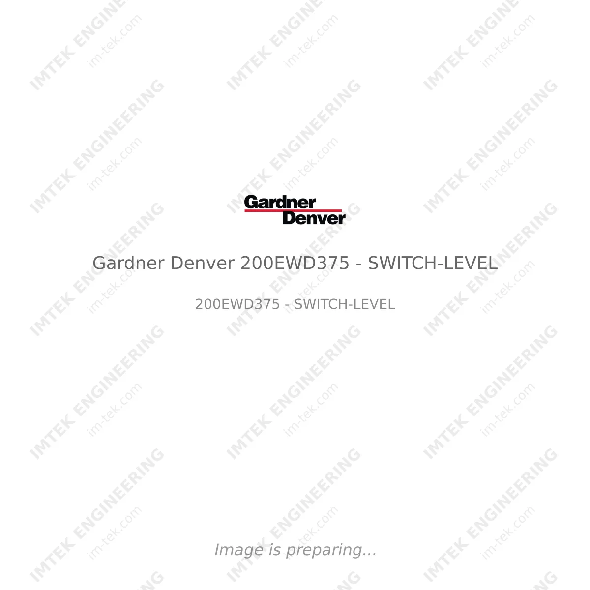 Gardner Denver Gardner Denver 200EWD375 - SWITCH-LEVEL - 200EWD375 - SWITCH-LEVEL