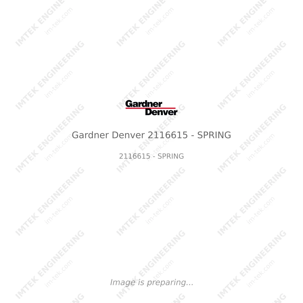 Gardner Denver Gardner Denver 2116615 - SPRING - 2116615 - SPRING