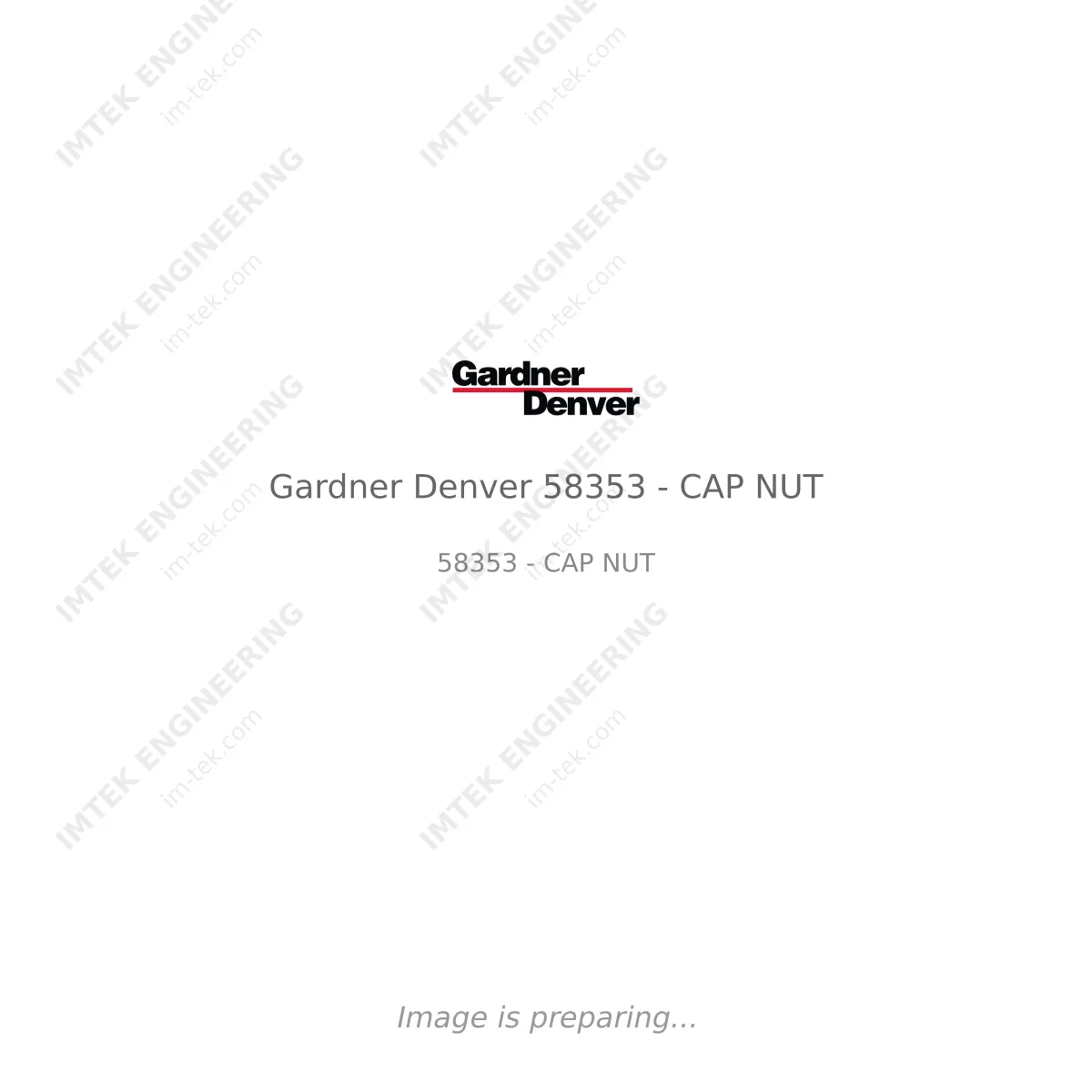 Gardner Denver Gardner Denver 58353 - CAP NUT - 58353 - CAP NUT