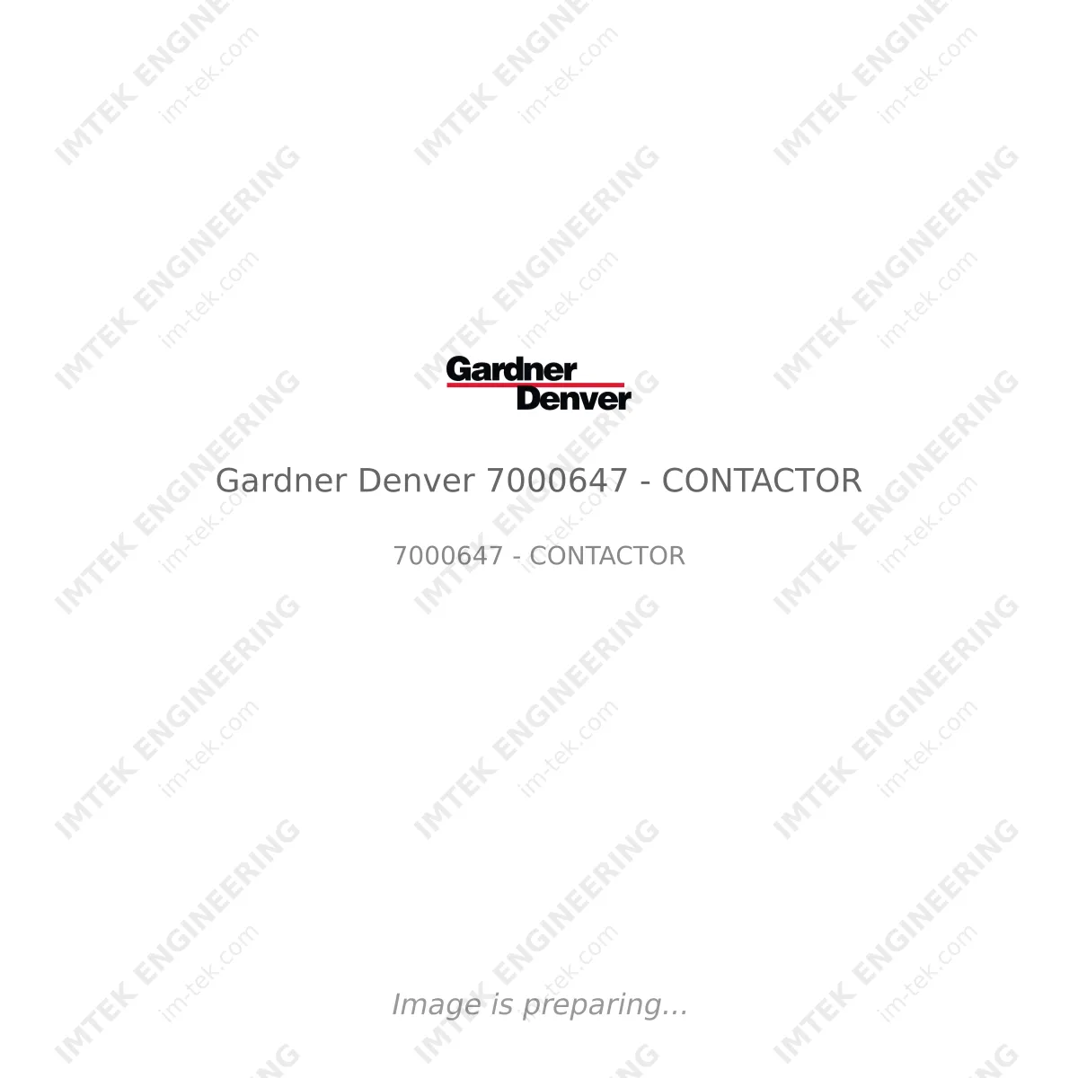 Gardner Denver Gardner Denver 7000647 - CONTACTOR - 7000647 - CONTACTOR