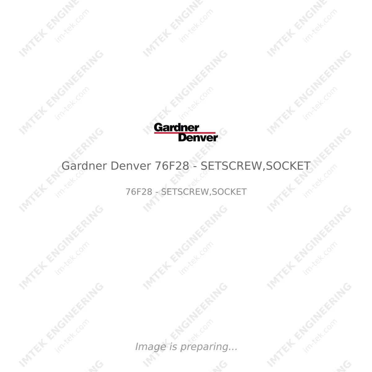 Gardner Denver Gardner Denver 76F28 - SETSCREW,SOCKET - 76F28 - SETSCREW,SOCKET