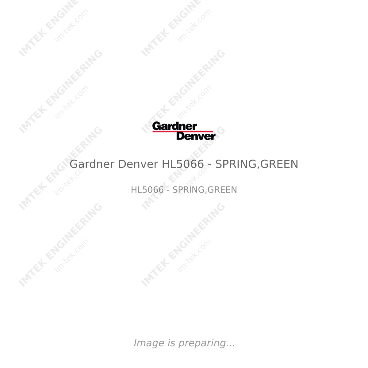 Gardner Denver Gardner Denver HL5066 - SPRING,GREEN - HL5066 - SPRING,GREEN