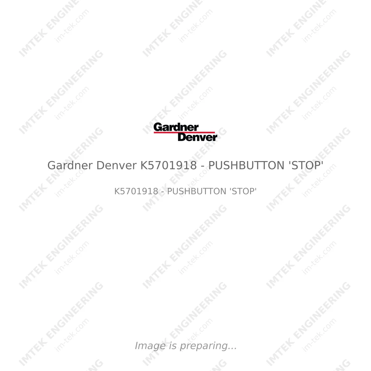 Gardner Denver Gardner Denver K5701918 - PUSHBUTTON 'STOP' - K5701918 - PUSHBUTTON 'STOP'