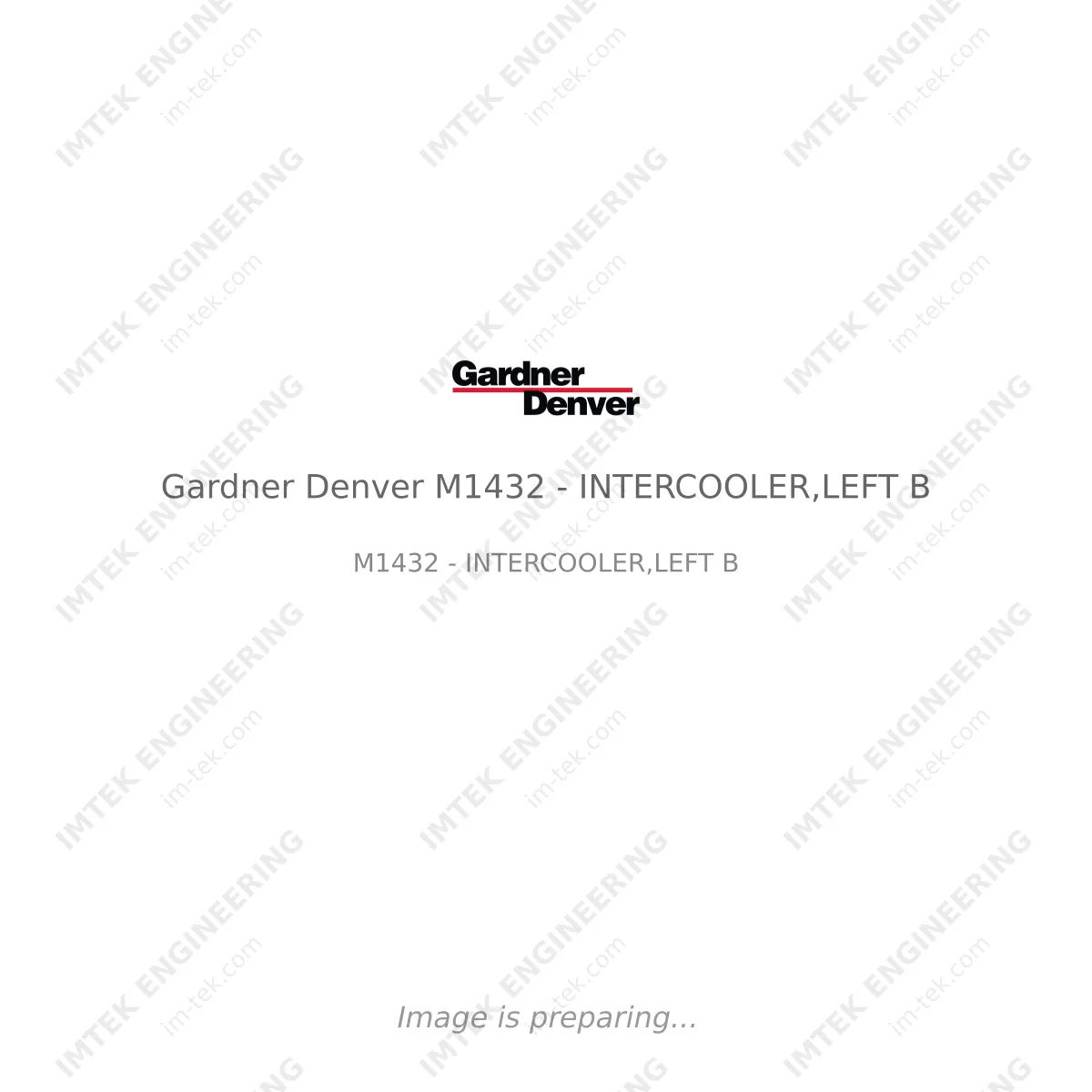 Gardner Denver Gardner Denver M1432 - INTERCOOLER,LEFT B - M1432 - INTERCOOLER,LEFT B
