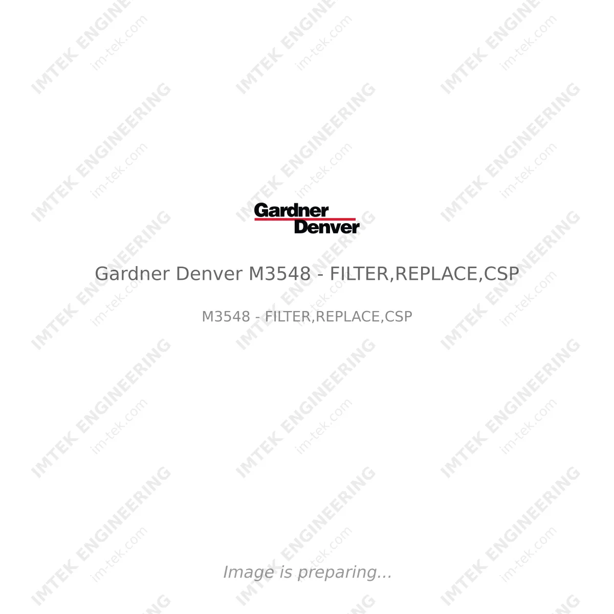 Gardner Denver Gardner Denver M3548 - FILTER,REPLACE,CSP - M3548 - FILTER,REPLACE,CSP