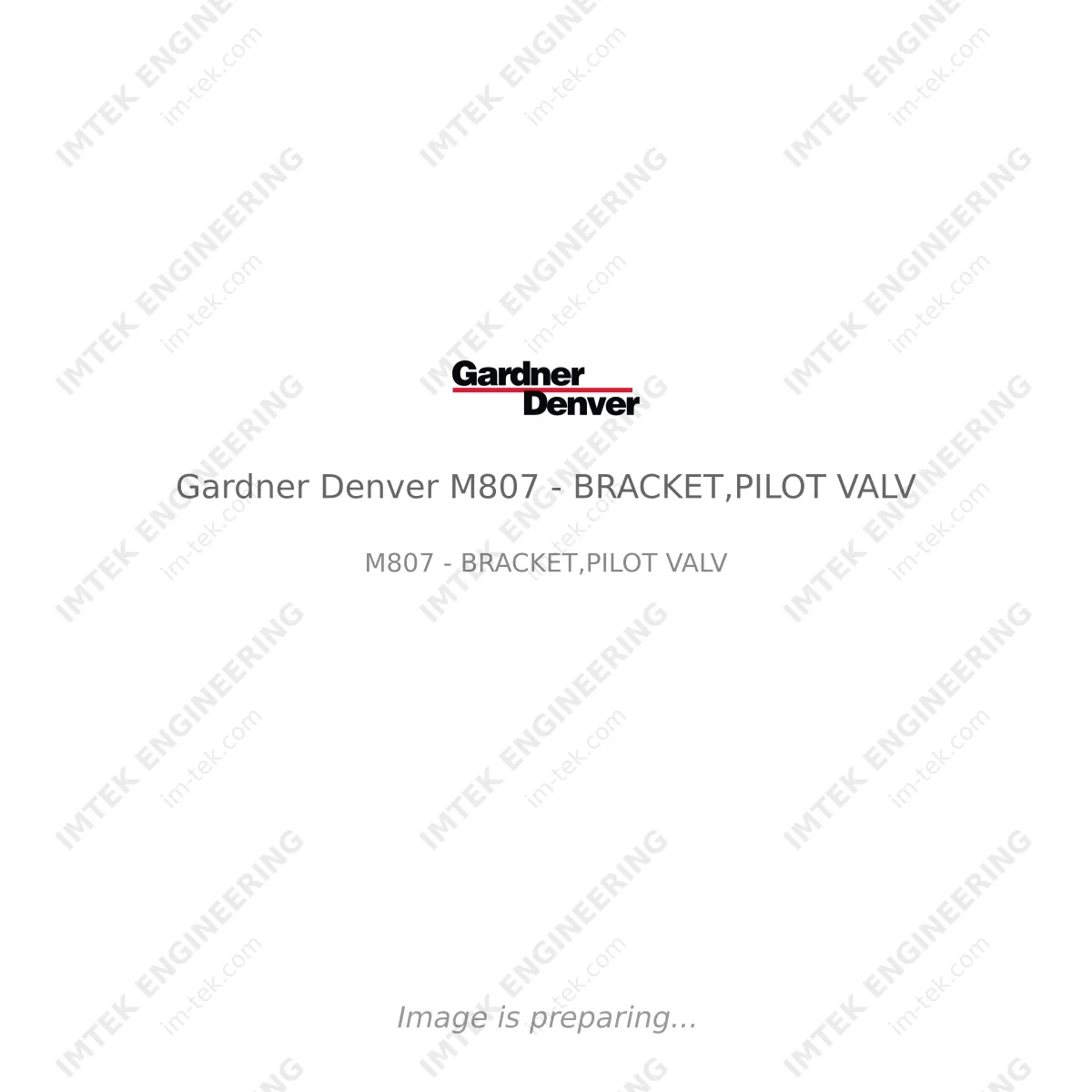 Gardner Denver Gardner Denver M807 - BRACKET,PILOT VALV - M807 - BRACKET,PILOT VALV