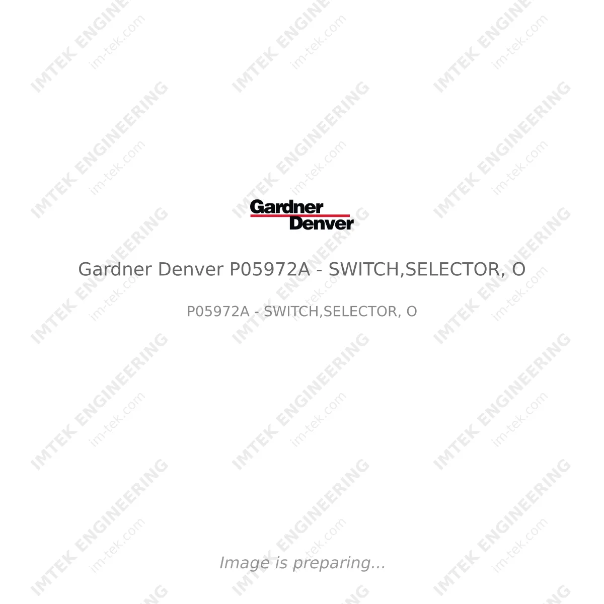 Gardner Denver Gardner Denver P05972A - SWITCH,SELECTOR, O - P05972A - SWITCH,SELECTOR, O