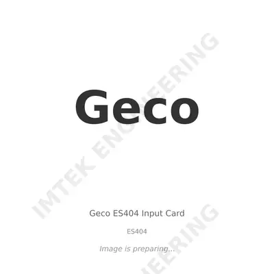 Geco Geco ES404 Input Card - ES404