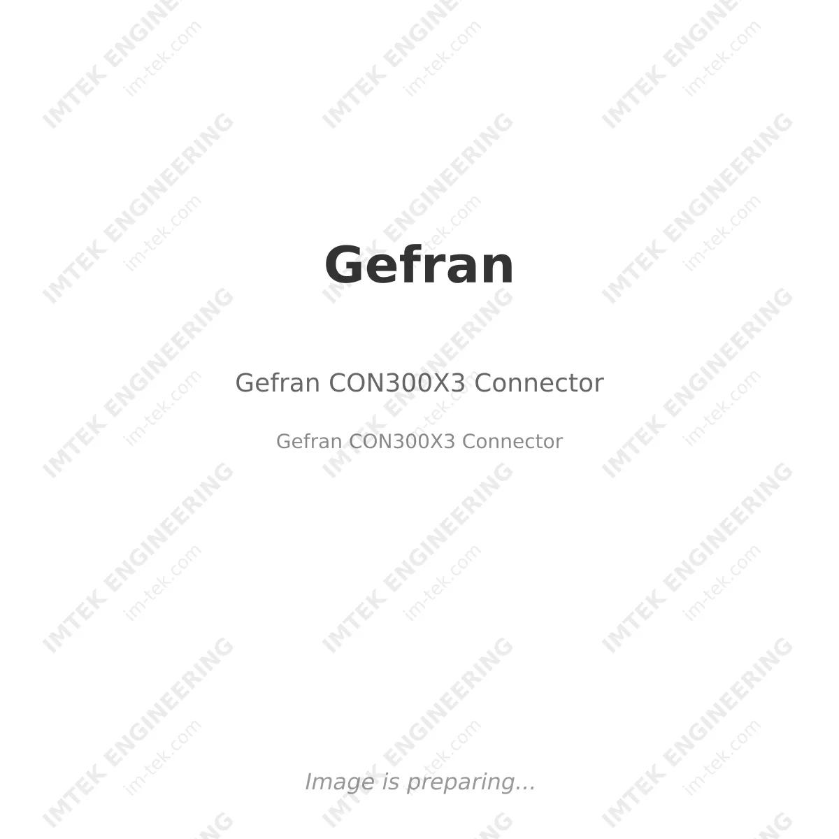 Gefran Gefran CON300X3 Connector - Gefran CON300X3  Connector