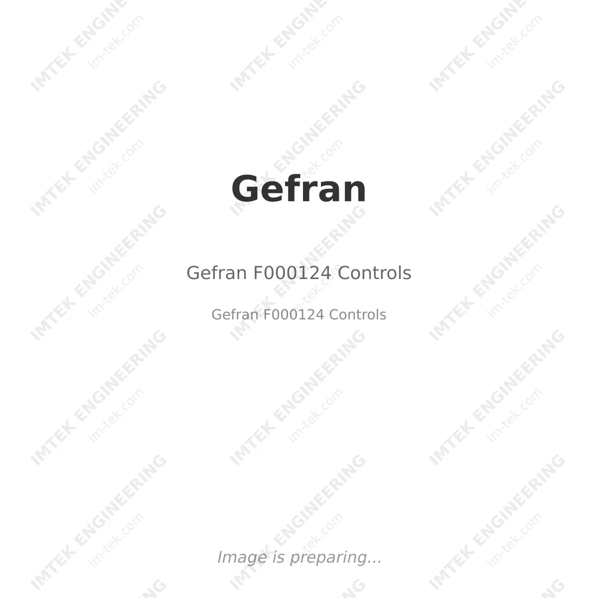 Gefran Gefran F000124 Controls - Gefran F000124  Controls