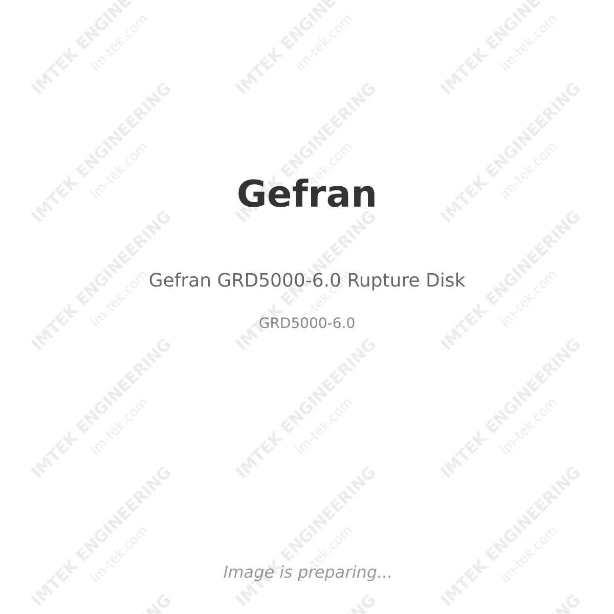 Gefran Gefran GRD5000-6.0 Rupture Disk - GRD5000-6.0