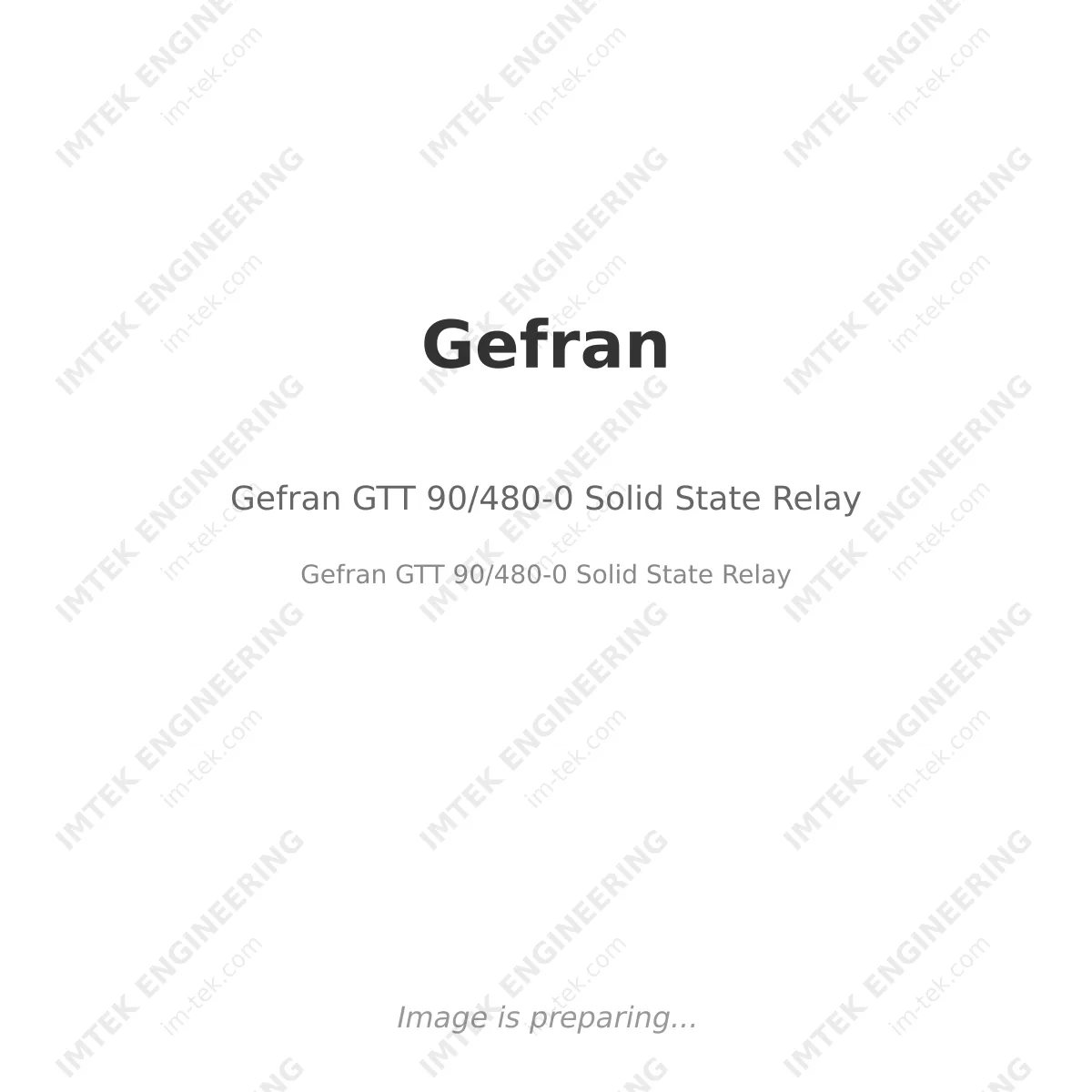 Gefran Gefran GTT 90/480-0 Solid State Relay - Gefran GTT 90/480-0 Solid State Relay