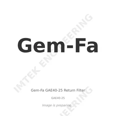 Gem-Fa Gem-Fa GAE40-25 Return Filter - GAE40-25
