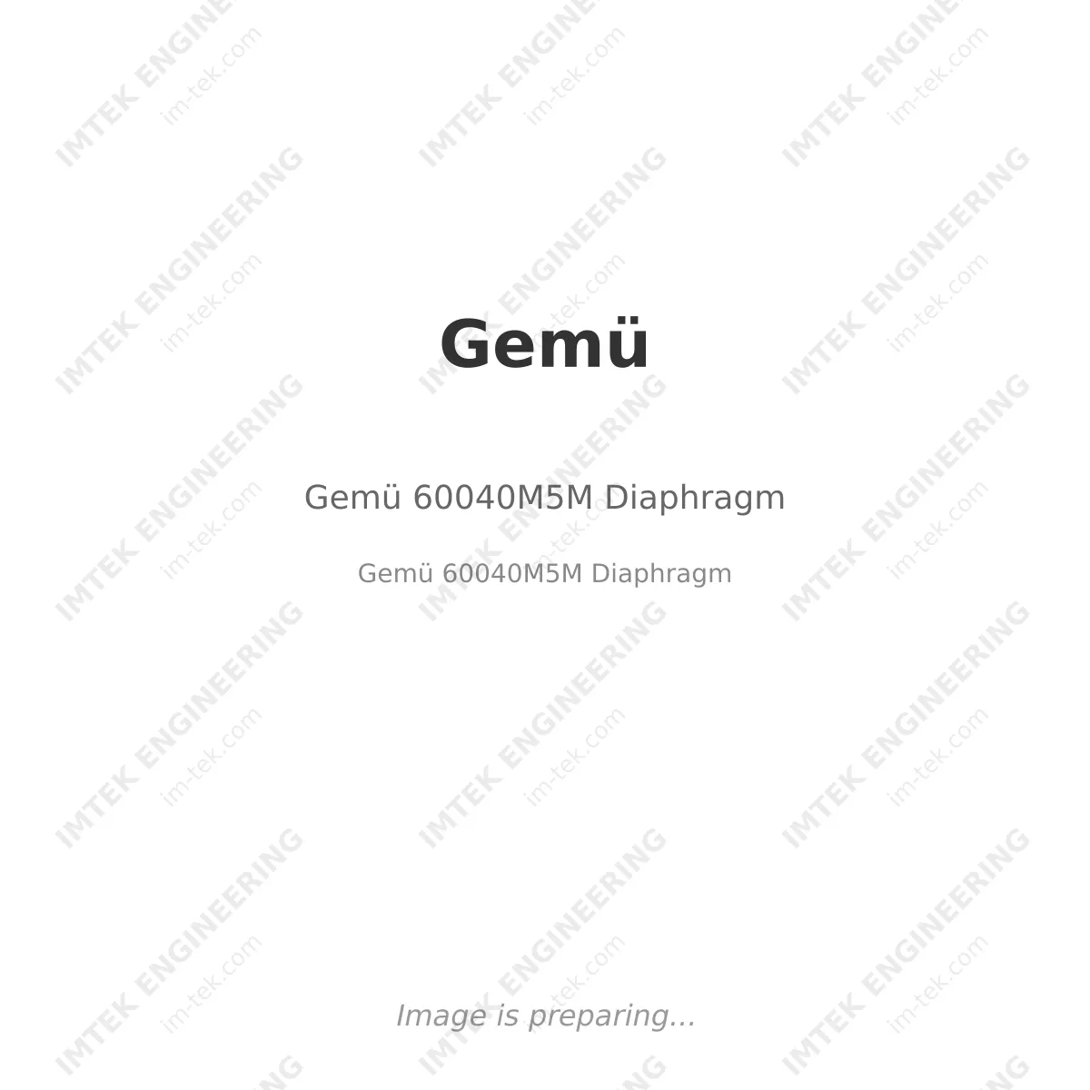 Gemü Gemü 60040M5M Diaphragm - Gemü 60040M5M Diaphragm