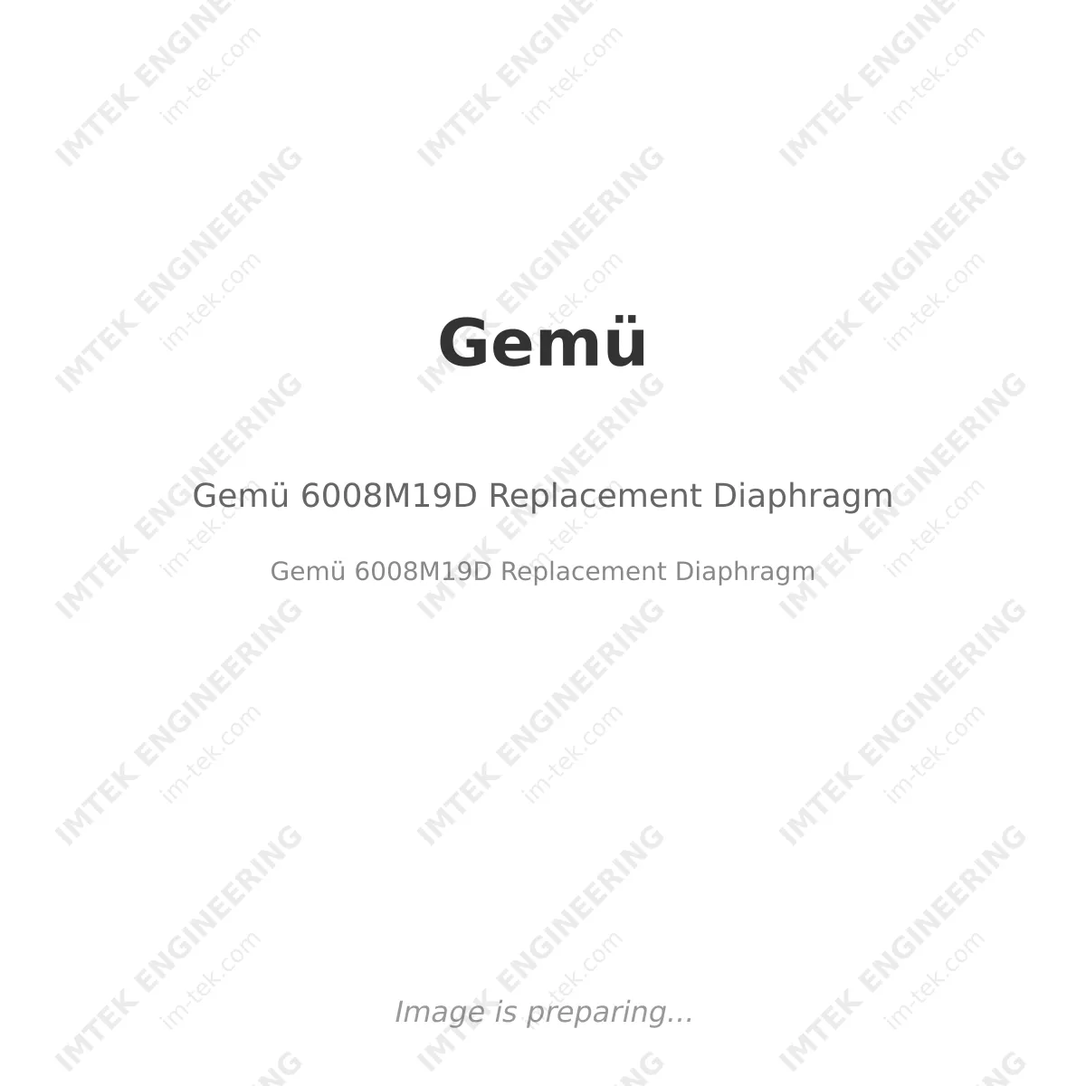 Gemü Gemü 6008M19D Replacement Diaphragm - Gemü 6008M19D Replacement Diaphragm