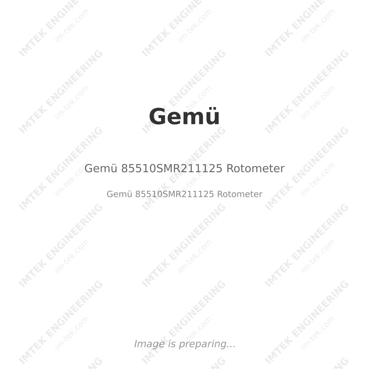 Gemü Gemü 85510SMR211125 Rotometer - Gemü 85510SMR211125 Rotometer