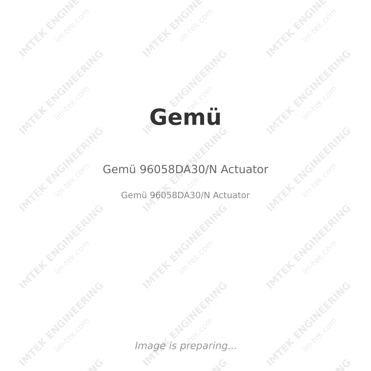 Gemü Gemü 96058DA30/N Actuator - Gemü 96058DA30/N Actuator