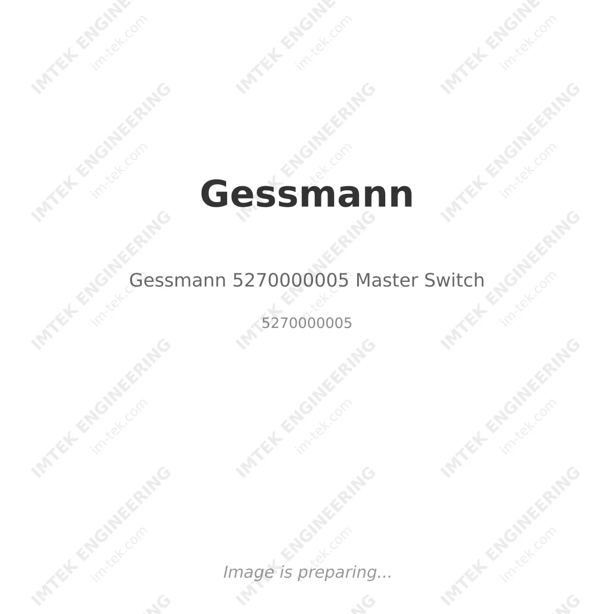 Gessmann Gessmann 5270000005 Master Switch - 5270000005