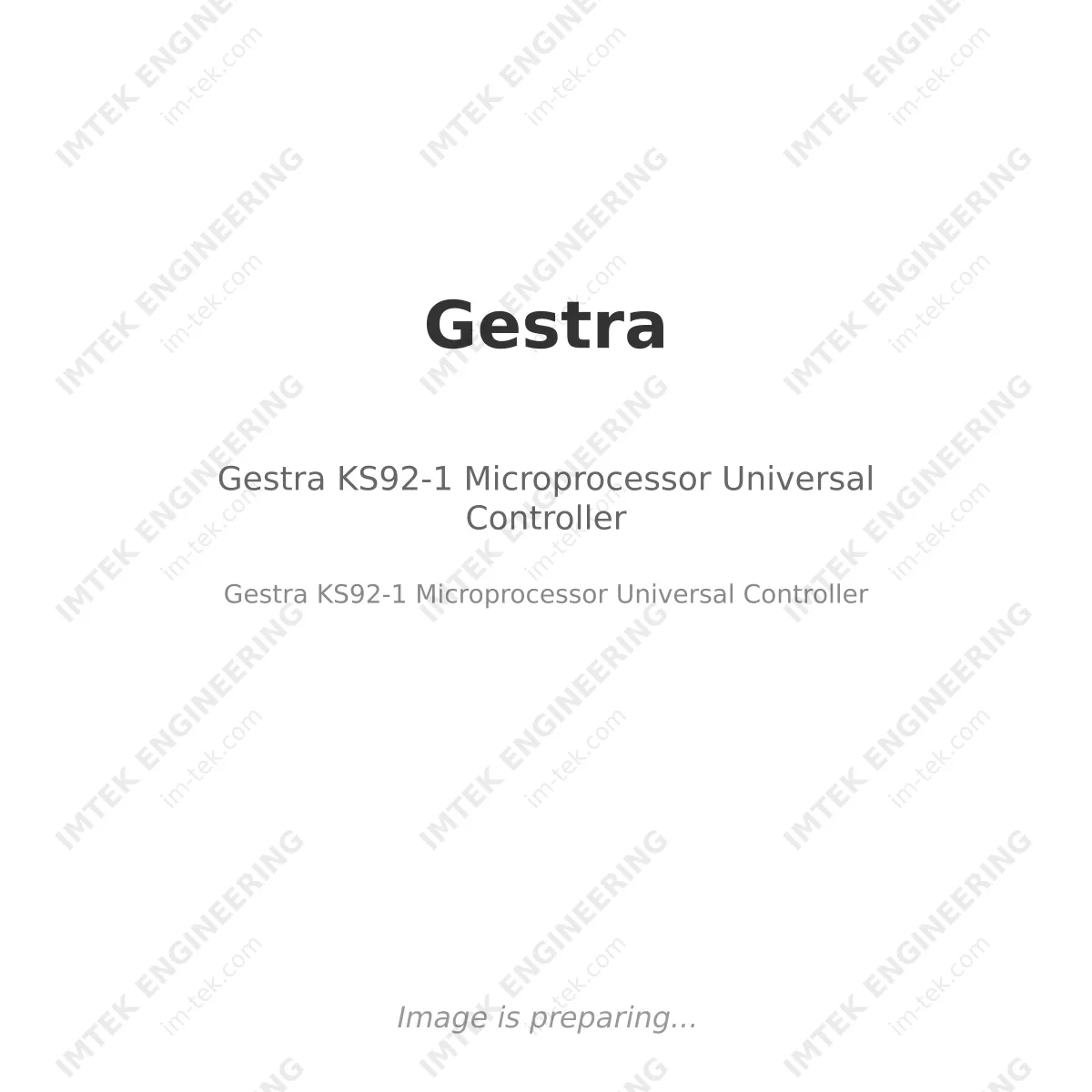 Gestra Gestra KS92-1 Microprocessor Universal Controller - Gestra KS92-1 Microprocessor Universal Controller