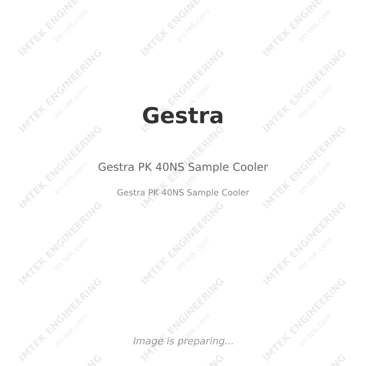 Gestra Gestra PK 40NS Sample Cooler - Gestra PK 40NS Sample Cooler