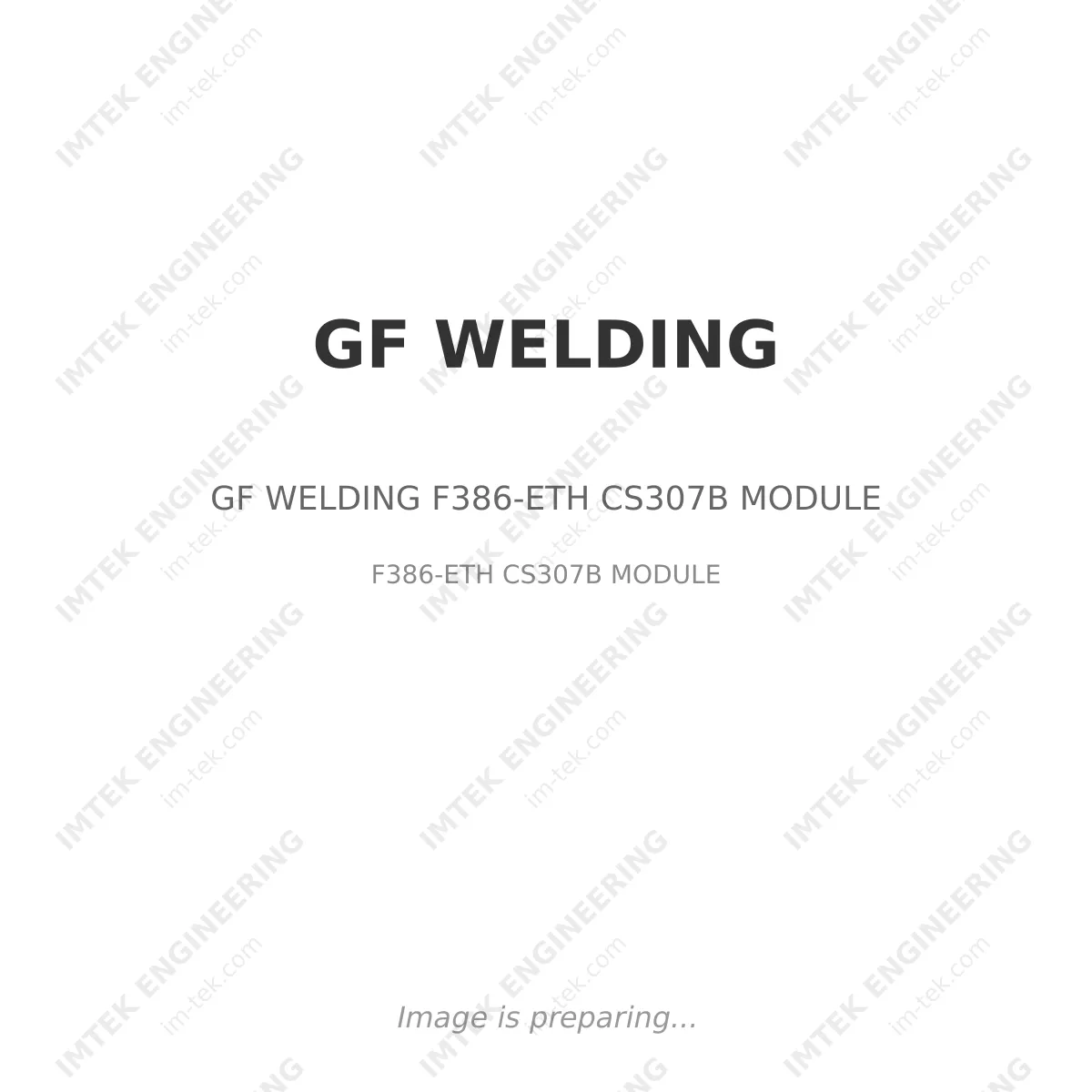 GF WELDING GF WELDING F386-ETH CS307B MODULE - F386-ETH CS307B MODULE