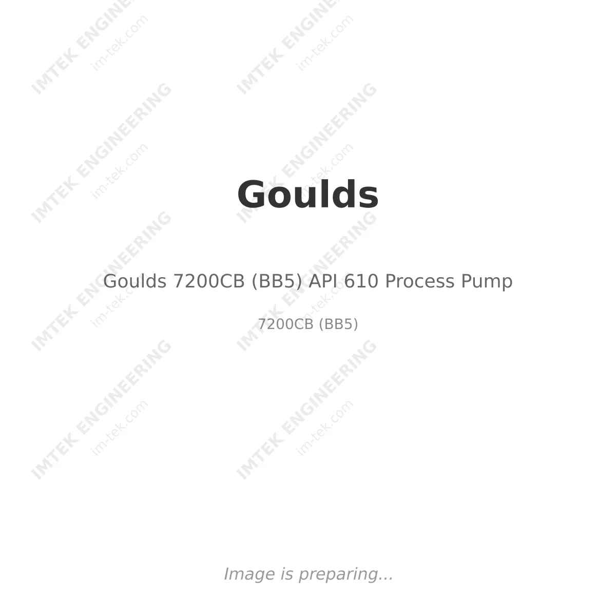 Goulds Goulds 7200CB (BB5) API 610 Process Pump - 7200CB (BB5)